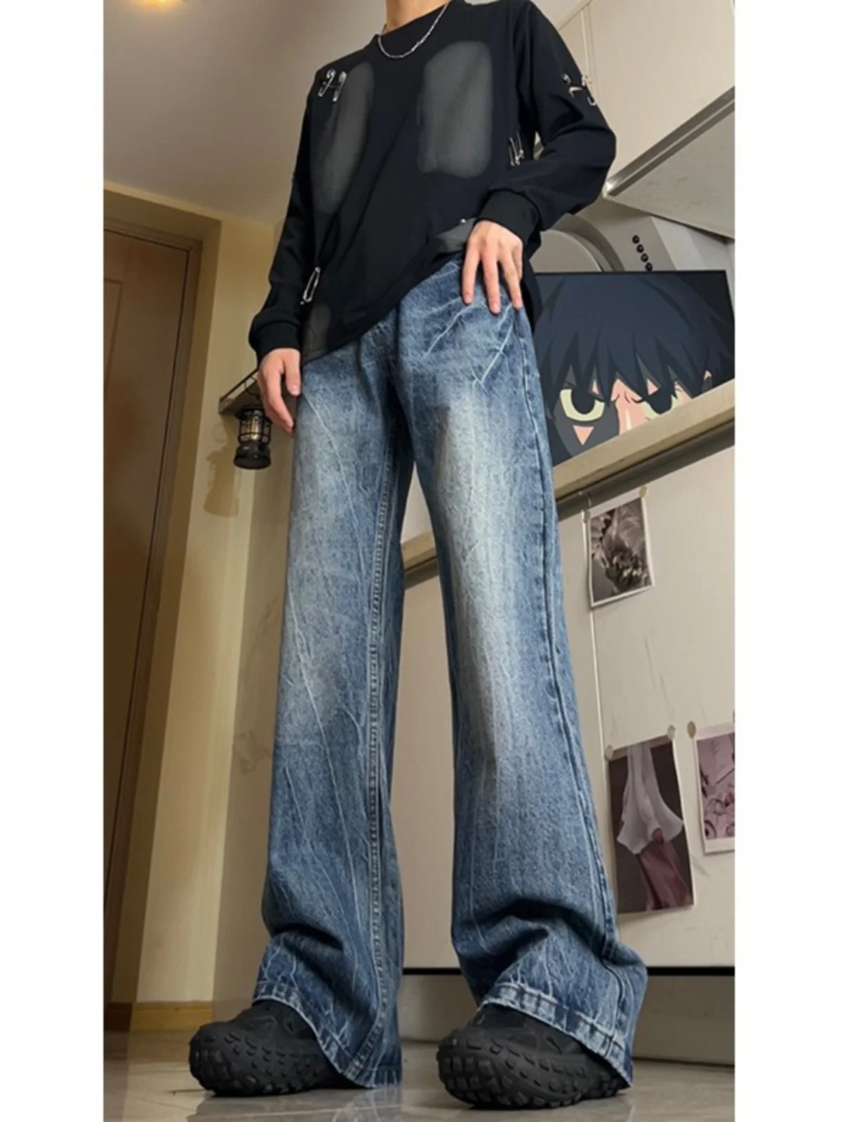 American Vintage Blue Jeans Men's Straight Leg High Street Vibe Spring Autumn Small Audience Design Sensation Wear Resistant
American Vintage Blue Jeans Men's Straight Leg High Street Vibe Spring Autumn Small Audience Design Sensation Wear Resistant