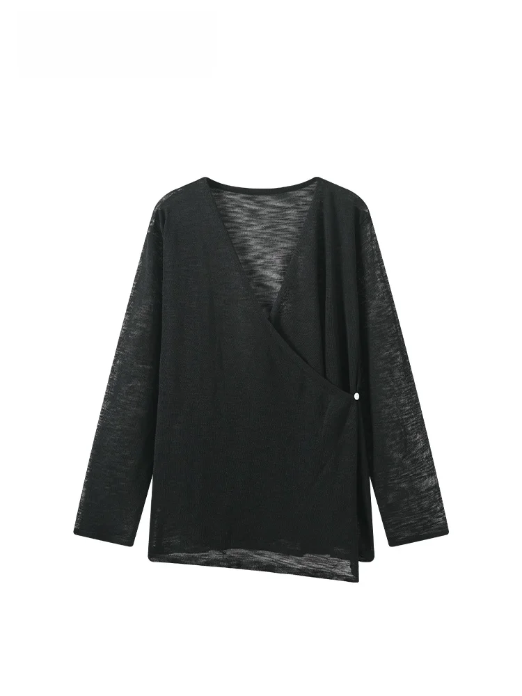 Cara CLUB: Новая женская трикотажная кофта больших размеров с V-образным вырезом, на раннюю осень, для полных женщин, с длинным рукавом, асимметричный крой
Cara CLUB: Новая женская трикотажная кофта больших размеров с V-образным вырезом, на раннюю осень, для полных женщин, с длинным рукавом, асимметричный крой