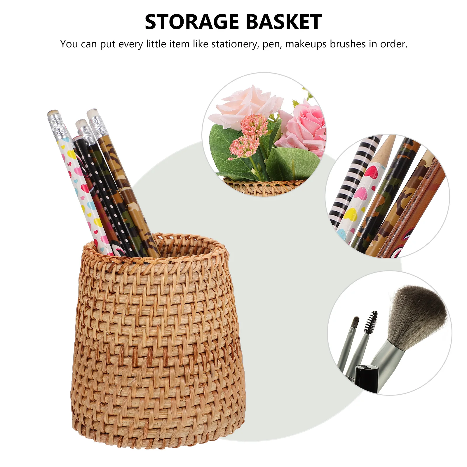 1Pcs Pen Holder Woven Vase Multifunctional Desktop Storage Basket Organizer for Stationery Sundries Pen Holder
1Pcs Pen Holder Woven Vase Multifunctional Desktop Storage Basket Organizer for Stationery Sundries Pen Holder
