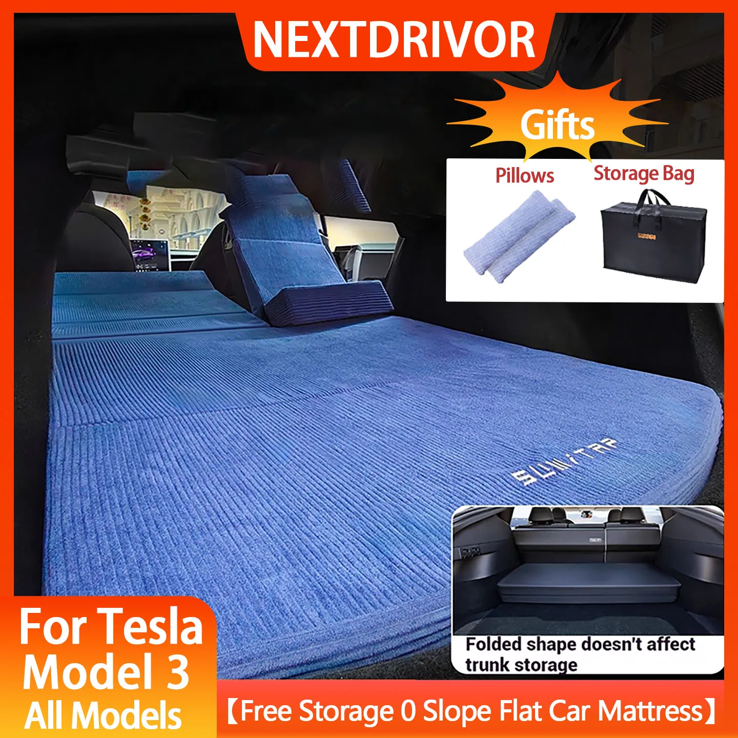 0 Slope Flat Car Mattress For Tesla Model 3 Highland 2024-2020 Car Foldable Memory Foam No Need for storage Camping Bed Pad
0 Slope Flat Car Mattress For Tesla Model 3 Highland 2024-2020 Car Foldable Memory Foam No Need for storage Camping Bed Pad