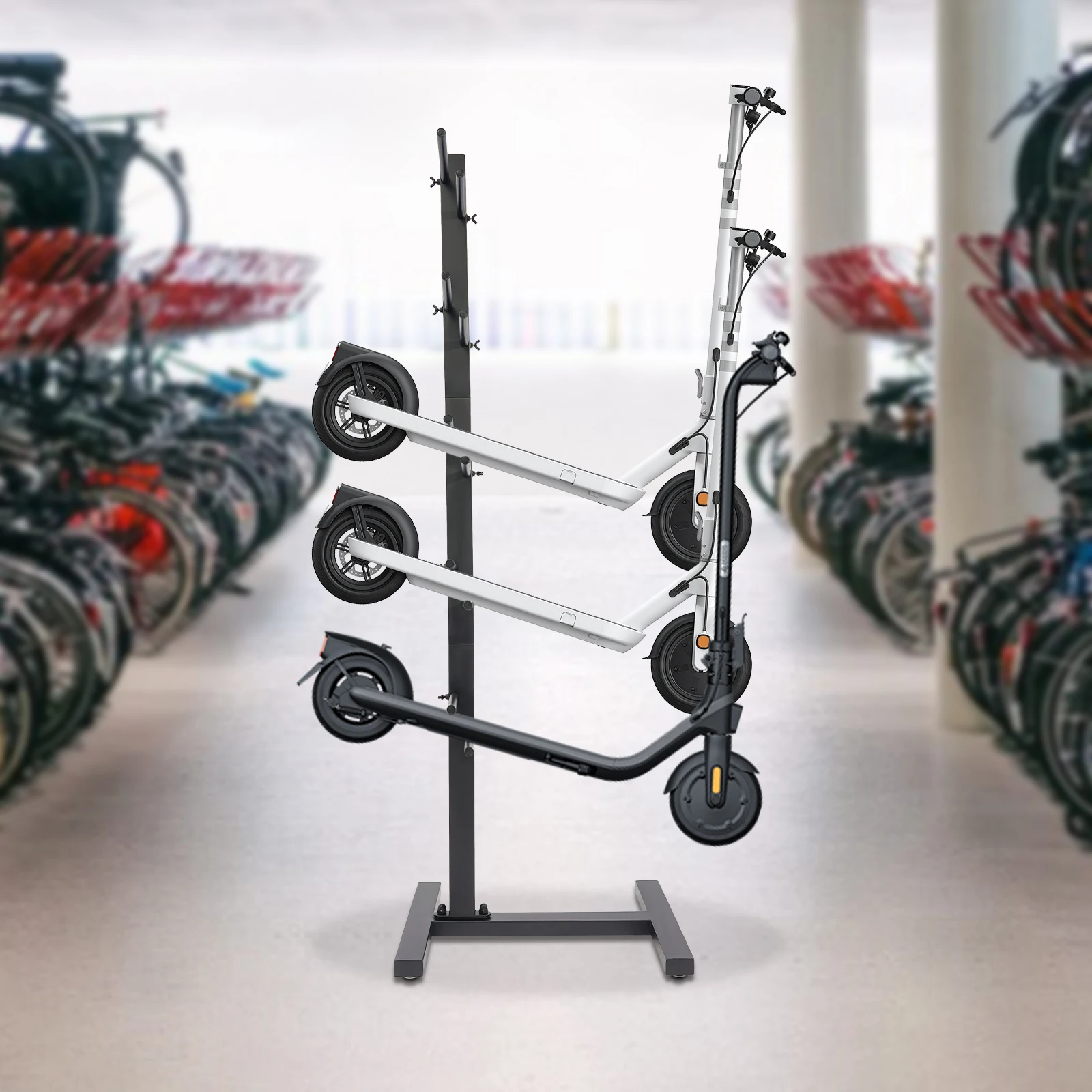 5-Tier Scooters Holder Scooter Storage Rack Scooter Stand for Multiple Scooters Garage Scooter Storage Rack Black
5-Tier Scooters Holder Scooter Storage Rack Scooter Stand for Multiple Scooters Garage Scooter Storage Rack Black