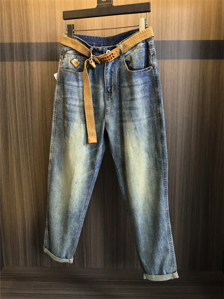 Men's Straight Leg Nine-Tenths Jeans Waed out Faded Belt Version Commuter Friendly Casual Cotton Stretch Denim Spring 2025
Men's Straight Leg Nine-Tenths Jeans Waed out Faded Belt Version Commuter Friendly Casual Cotton Stretch Denim Spring 2025