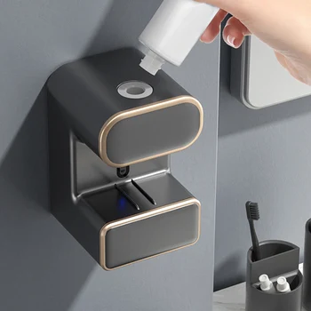 자동 디펜서 벽걸이 전기 치약 디펜서, USB 충전, UV 칫솔 거치대, 욕실 액세서리