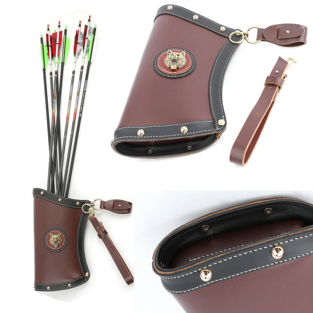 1pc Quiver Archery Cowhide Arrow Holder Waist Carry Arrow Storage Bag Traditional Bow Longbow Bow Hunting Target Shooting Acc
1pc Quiver Archery Cowhide Arrow Holder Waist Carry Arrow Storage Bag Traditional Bow Longbow Bow Hunting Target Shooting Acc