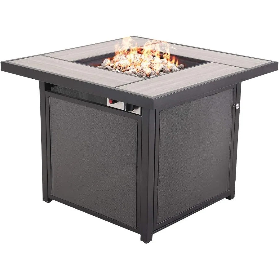 32 Inch Square Outdoor Gas Fire Pit Table with Ceramic Tile Top and Propane Heating Up to 50000 BTU for Patio Use Includes Prot
32 Inch Square Outdoor Gas Fire Pit Table with Ceramic Tile Top and Propane Heating Up to 50000 BTU for Patio Use Includes Prot