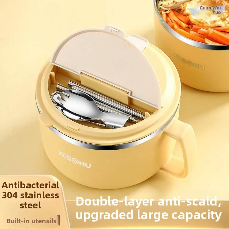 Stainless Steel Noodle Bowl with Lid for Students Individual Use Dining Utensils Set Single Person round Food Safe Certi...
Stainless Steel Noodle Bowl with Lid for Students Individual Use Dining Utensils Set Single Person round Food Safe Certi...