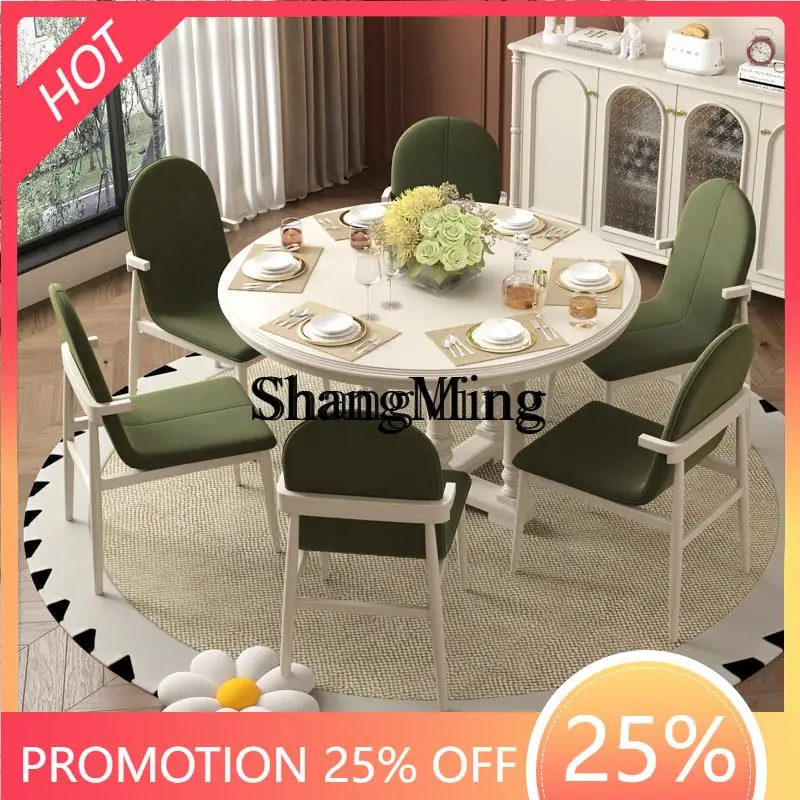 ZYY Home High Value Cream Style Solid Wood Dining Table and Chair Set Modern Simple Home Round Dining Table
ZYY Home High Value Cream Style Solid Wood Dining Table and Chair Set Modern Simple Home Round Dining Table