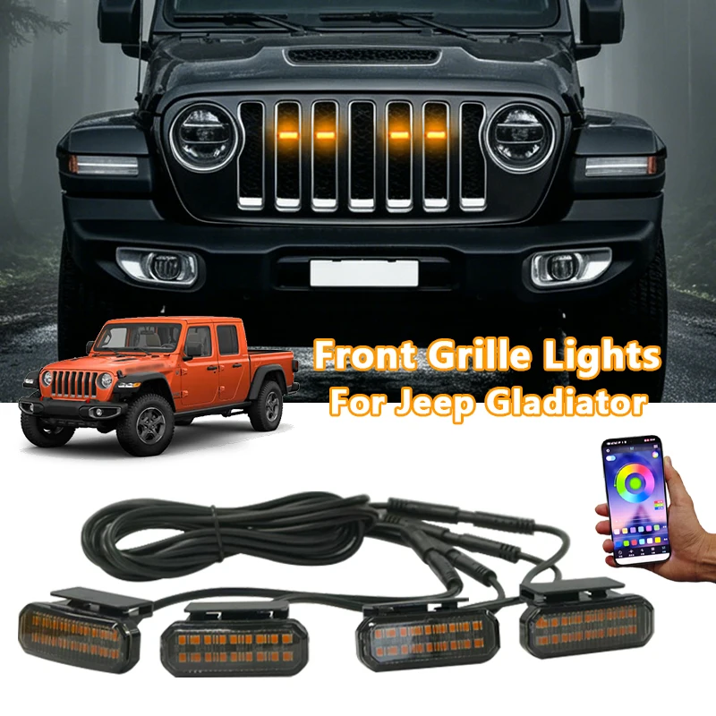 For Jeep Gladiator Car Front Bumper Small Yellow Light Grille LED Flashing Warning Daytime Running Light Auto Accessories
For Jeep Gladiator Car Front Bumper Small Yellow Light Grille LED Flashing Warning Daytime Running Light Auto Accessories
