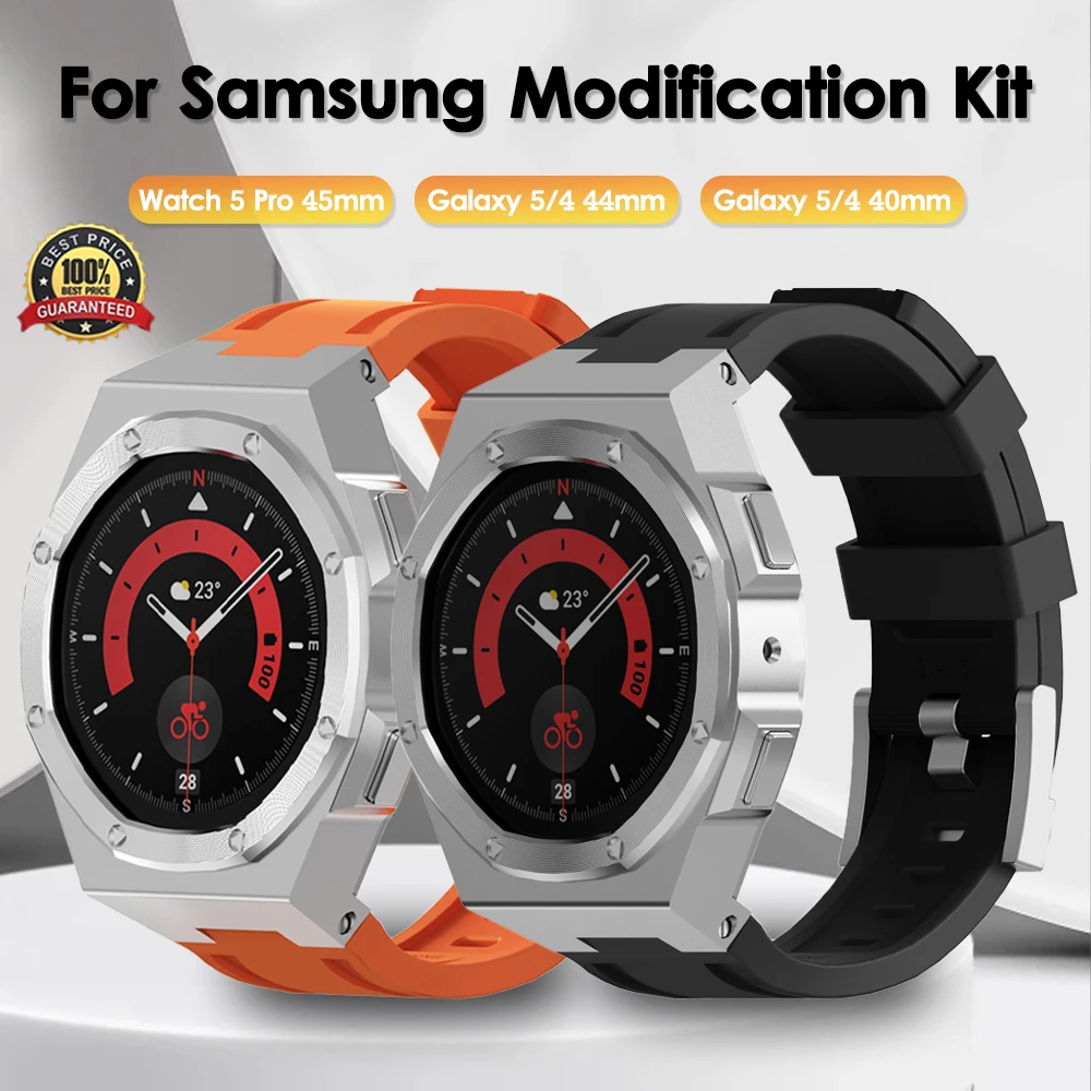 Modification Kit For Samsung Watch 5 Pro 45mm For Galaxy Watch 4/5 44mm 40mm Luxury Metal Diamond Case Rubber Sports Strap Band
Modification Kit For Samsung Watch 5 Pro 45mm For Galaxy Watch 4/5 44mm 40mm Luxury Metal Diamond Case Rubber Sports Strap Band