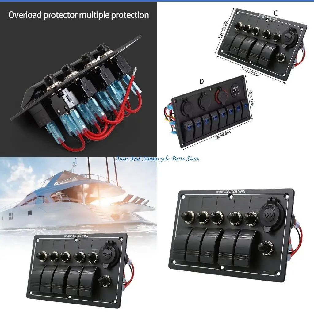 P9FD Waterproof 8 Position Push Button Panel Two USB Outlets For Marine Automotive Use 12V 24V System
P9FD Waterproof 8 Position Push Button Panel Two USB Outlets For Marine Automotive Use 12V 24V System