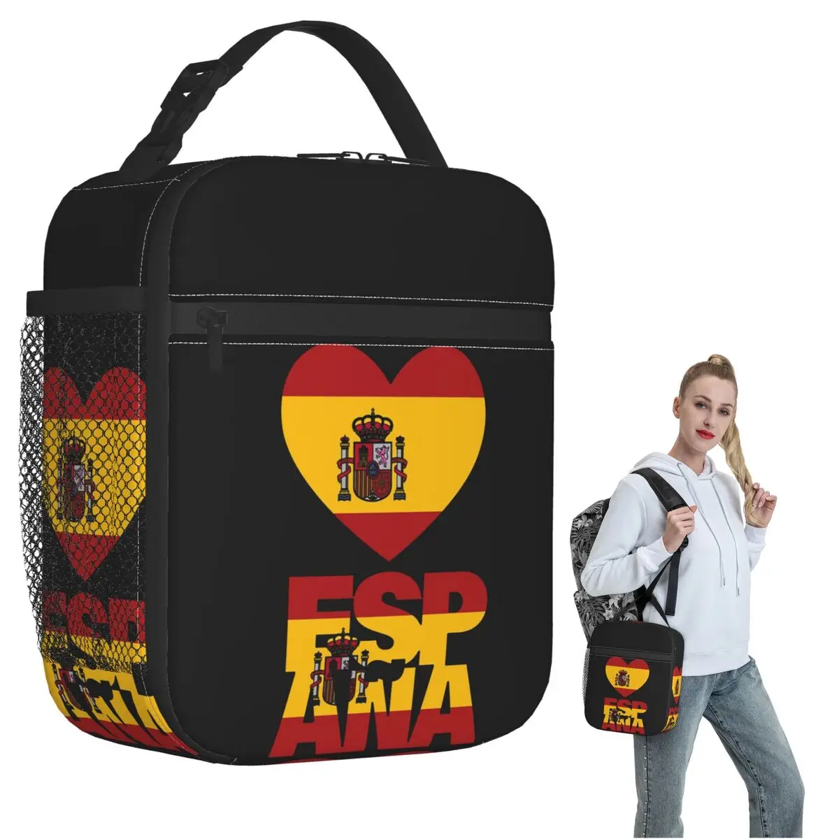 Spain Flag Map Insulated Lunch Bag for Women Kids Portable Food Boxes Thermal Lunch Box Tote
Spain Flag Map Insulated Lunch Bag for Women Kids Portable Food Boxes Thermal Lunch Box Tote