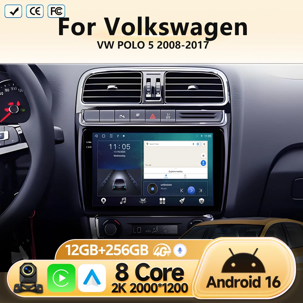 Head Unit Android For VW Volkswagen POLO 5 2008 2006 2007 - 2017 Multimedia Video Player Car Radio No 2Din GPS Navigation Stereo
Head Unit Android For VW Volkswagen POLO 5 2008 2006 2007 - 2017 Multimedia Video Player Car Radio No 2Din GPS Navigation Stereo
