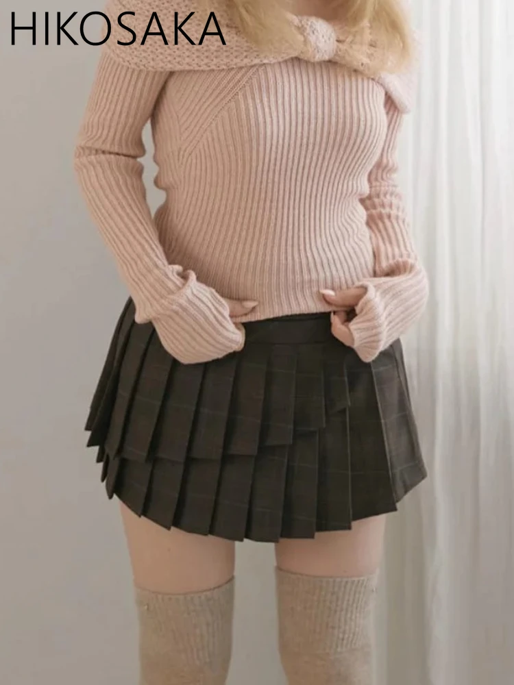 Irregular Pleated A-line Mini Skirts Women High Waist Sweet All-match Vintage Plaid Jupe Japanese Spring New Faldas Mujer
Irregular Pleated A-line Mini Skirts Women High Waist Sweet All-match Vintage Plaid Jupe Japanese Spring New Faldas Mujer