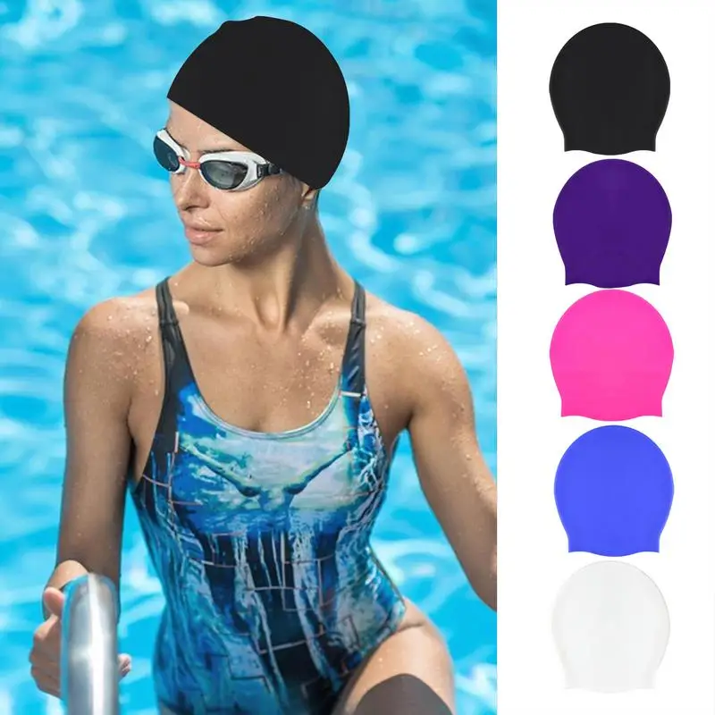 Swim Cap Women Adult Elastic Swim Cap For Long Hair Waterproof Protective Comfortable Swimming Gear For Lap Pool Training Water
Swim Cap Women Adult Elastic Swim Cap For Long Hair Waterproof Protective Comfortable Swimming Gear For Lap Pool Training Water