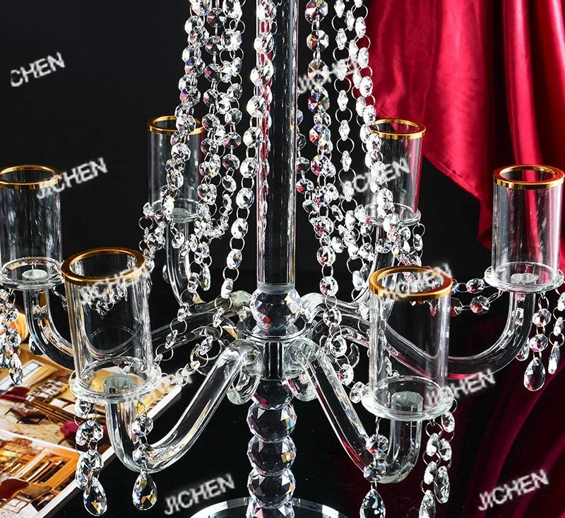 European Multi-headed Crystal Candlestick Table Arrangement Flower Stand Props Christmas Wedding Wrought Iron Candle Cup
European Multi-headed Crystal Candlestick Table Arrangement Flower Stand Props Christmas Wedding Wrought Iron Candle Cup