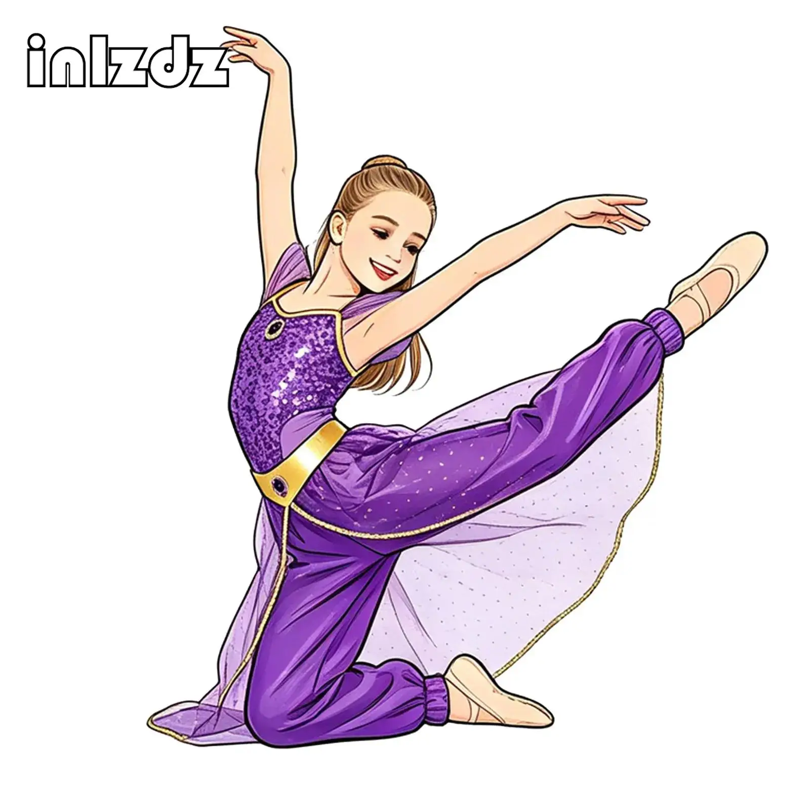 Shiny Sequin Gem Girls Halloween Arab Costume Kids Arabian Princess Cosplay Fancy Jumpsuit with Choker for Dance Performance
Shiny Sequin Gem Girls Halloween Arab Costume Kids Arabian Princess Cosplay Fancy Jumpsuit with Choker for Dance Performance