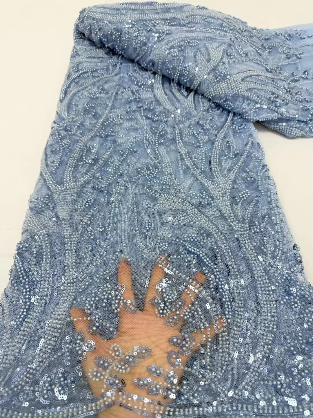 African Sequins Beaded Groom Lace Fabric High Quality French Tulle Lace Fabric 2025 Embroidery Nigerian Lace Fabrics
African Sequins Beaded Groom Lace Fabric High Quality French Tulle Lace Fabric 2025 Embroidery Nigerian Lace Fabrics