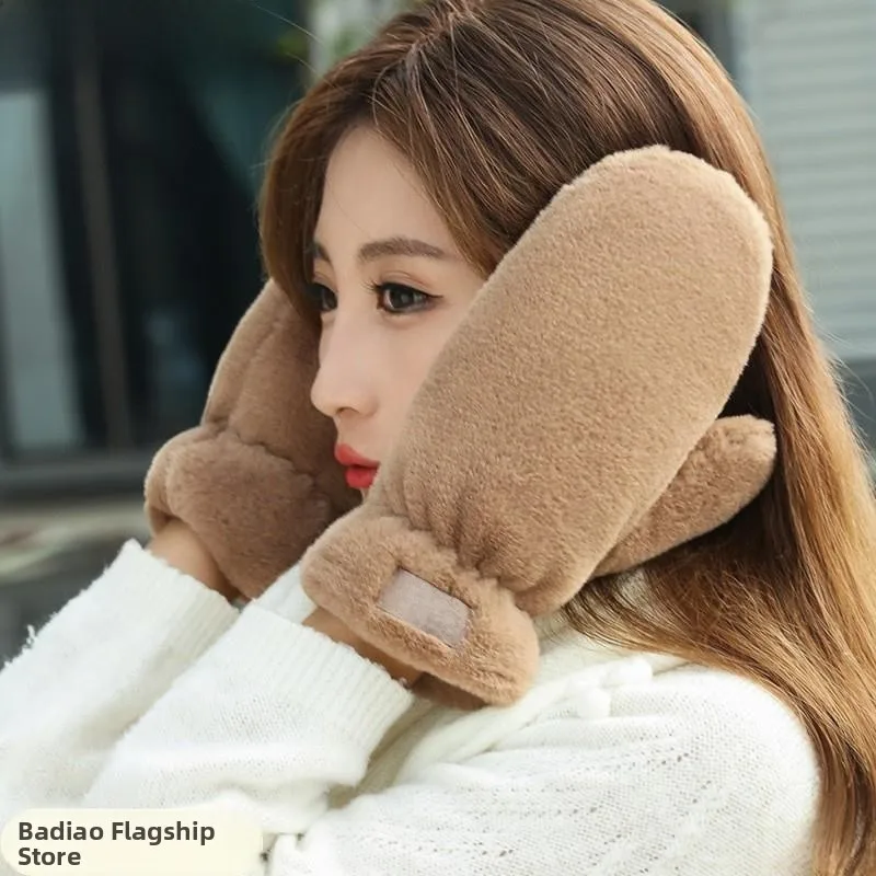 Harbin Women's Winter Thickened Fleece Lined Glove Windproof Casual Style Hand Warmers Cute Anti-freeze Fingerless Mittens
Harbin Women's Winter Thickened Fleece Lined Glove Windproof Casual Style Hand Warmers Cute Anti-freeze Fingerless Mittens
