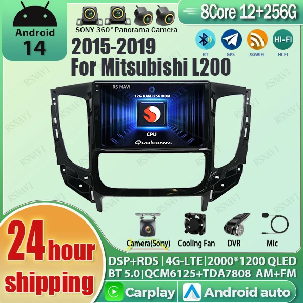 Android 14 Carplay Car Radio Multimedia Player For Mitsubishi Pajero Sport 3 L200 5 Triton 3 2015 2016 2017 2018 2019 GPS Stereo
Android 14 Carplay Car Radio Multimedia Player For Mitsubishi Pajero Sport 3 L200 5 Triton 3 2015 2016 2017 2018 2019 GPS Stereo