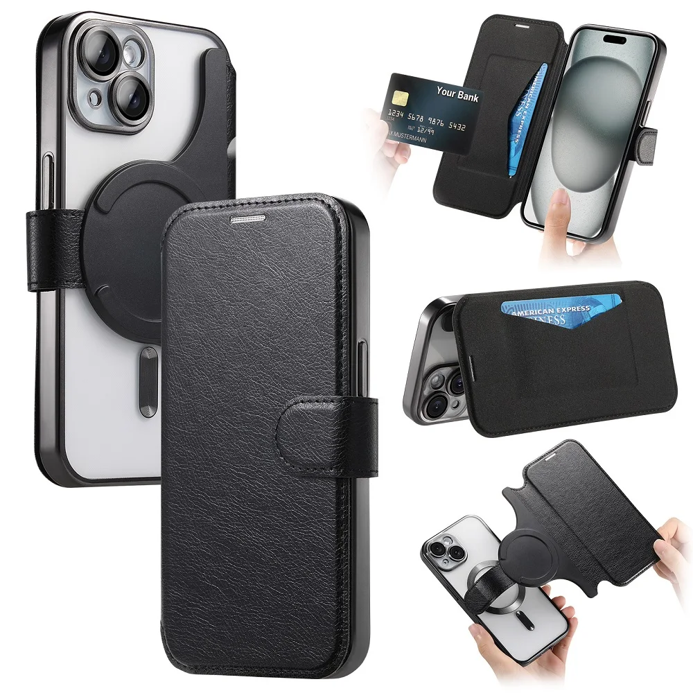 Detachable Magnetic Phone Case for iPhone Air 17 16e 15 14 Plus 13 12 Pro Max with Flip Built-in Wallet Cards Case
Detachable Magnetic Phone Case for iPhone Air 17 16e 15 14 Plus 13 12 Pro Max with Flip Built-in Wallet Cards Case