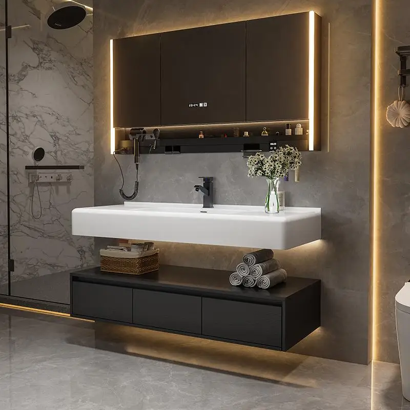 Mirror Integrated Bathroom Cabinet Hairdryer Holder Makeup Storage Bathroom Cabinet Girls Sink Mobile Bagno Home Accessories
Mirror Integrated Bathroom Cabinet Hairdryer Holder Makeup Storage Bathroom Cabinet Girls Sink Mobile Bagno Home Accessories