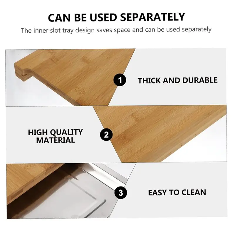 Wood Cutting Board With Drawer Tray For Household Kitchen Tools For Steak Preparation Vegetable Serving Tray-AT48
Wood Cutting Board With Drawer Tray For Household Kitchen Tools For Steak Preparation Vegetable Serving Tray-AT48