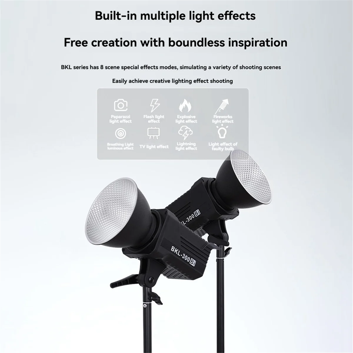 ABLP 300W Bi LED Video Light, Continuous LED Lighting with 2.4G Wireless Remote for Portrait, Outdoor Photographic EU Plug
ABLP 300W Bi LED Video Light, Continuous LED Lighting with 2.4G Wireless Remote for Portrait, Outdoor Photographic EU Plug