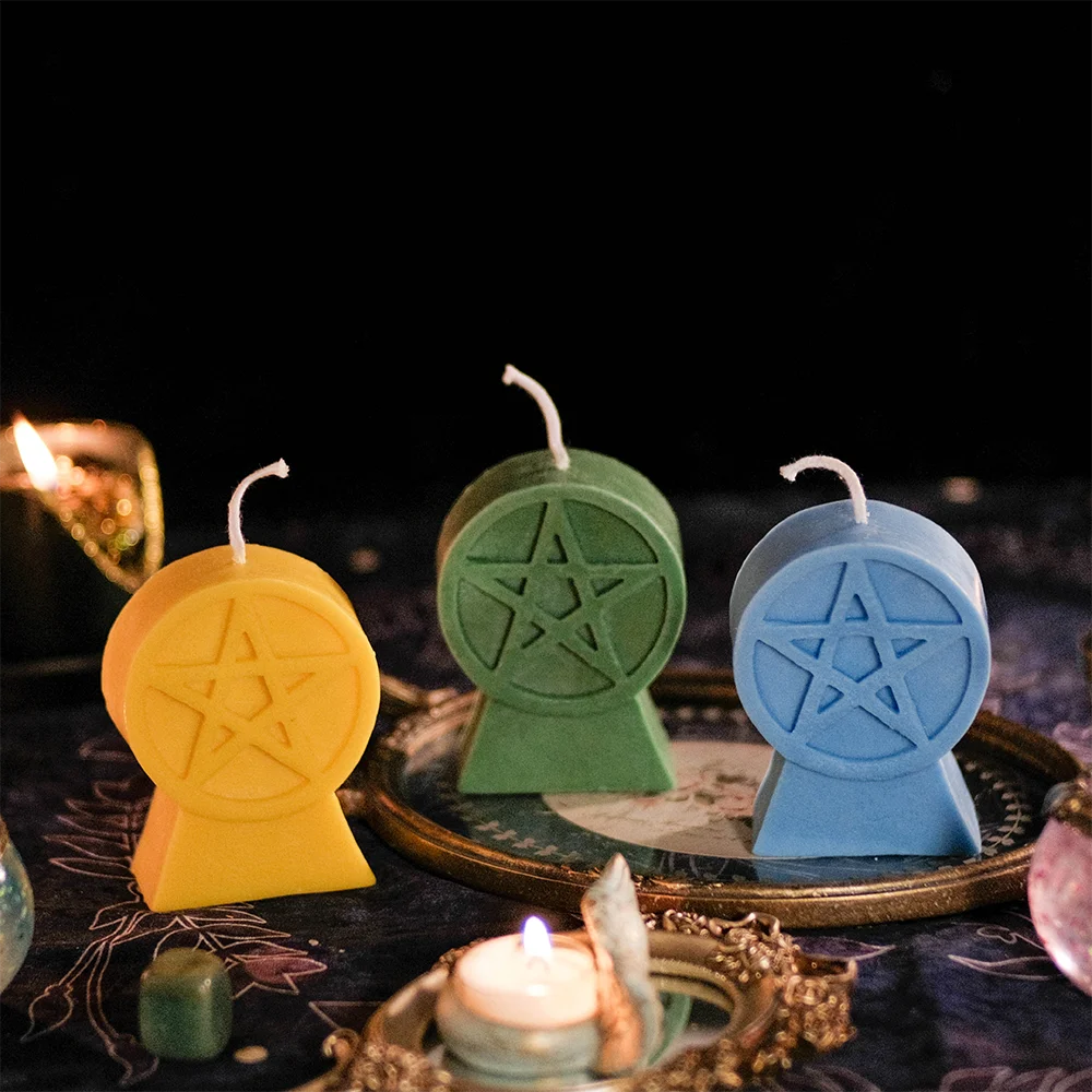 Moon & Pentagram Candle Mold - Crescent Moon with Five-Point Star, Occult Inspired Wax Art,DIY silicone mold for scented candles
Moon & Pentagram Candle Mold - Crescent Moon with Five-Point Star, Occult Inspired Wax Art,DIY silicone mold for scented candles
