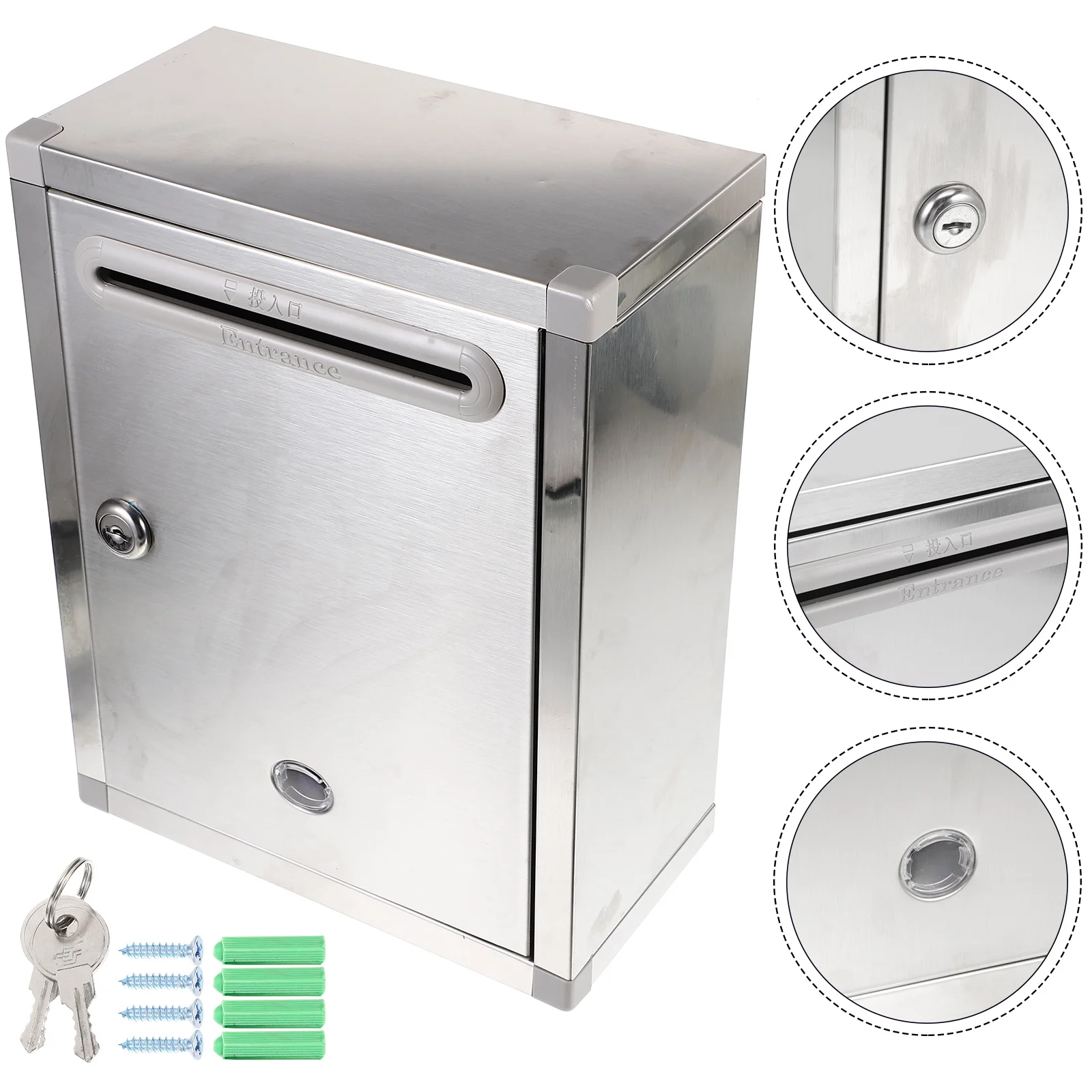 Mailbox Panel Stainless Steel Old Fashioned Composite Door Rust-proof Outdoor Outdoors Photo Prop Stylish
Mailbox Panel Stainless Steel Old Fashioned Composite Door Rust-proof Outdoor Outdoors Photo Prop Stylish