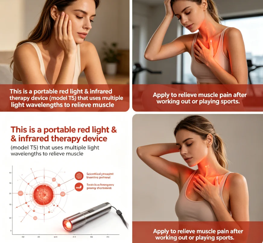 Professional 660nm & 850nm Red Infrared Light Therapy, LED Panel Flashlight for Pain Relief, Muscle Tension Relaxation
Professional 660nm & 850nm Red Infrared Light Therapy, LED Panel Flashlight for Pain Relief, Muscle Tension Relaxation
