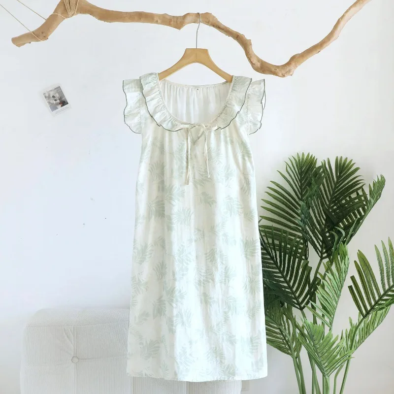 2026 New Summer Women's Sleeping Skirt 100% Cotton Gauze Strap Sleeping Skirt Thin Loose Home Tank Top Skirt summer dress
2026 New Summer Women's Sleeping Skirt 100% Cotton Gauze Strap Sleeping Skirt Thin Loose Home Tank Top Skirt summer dress