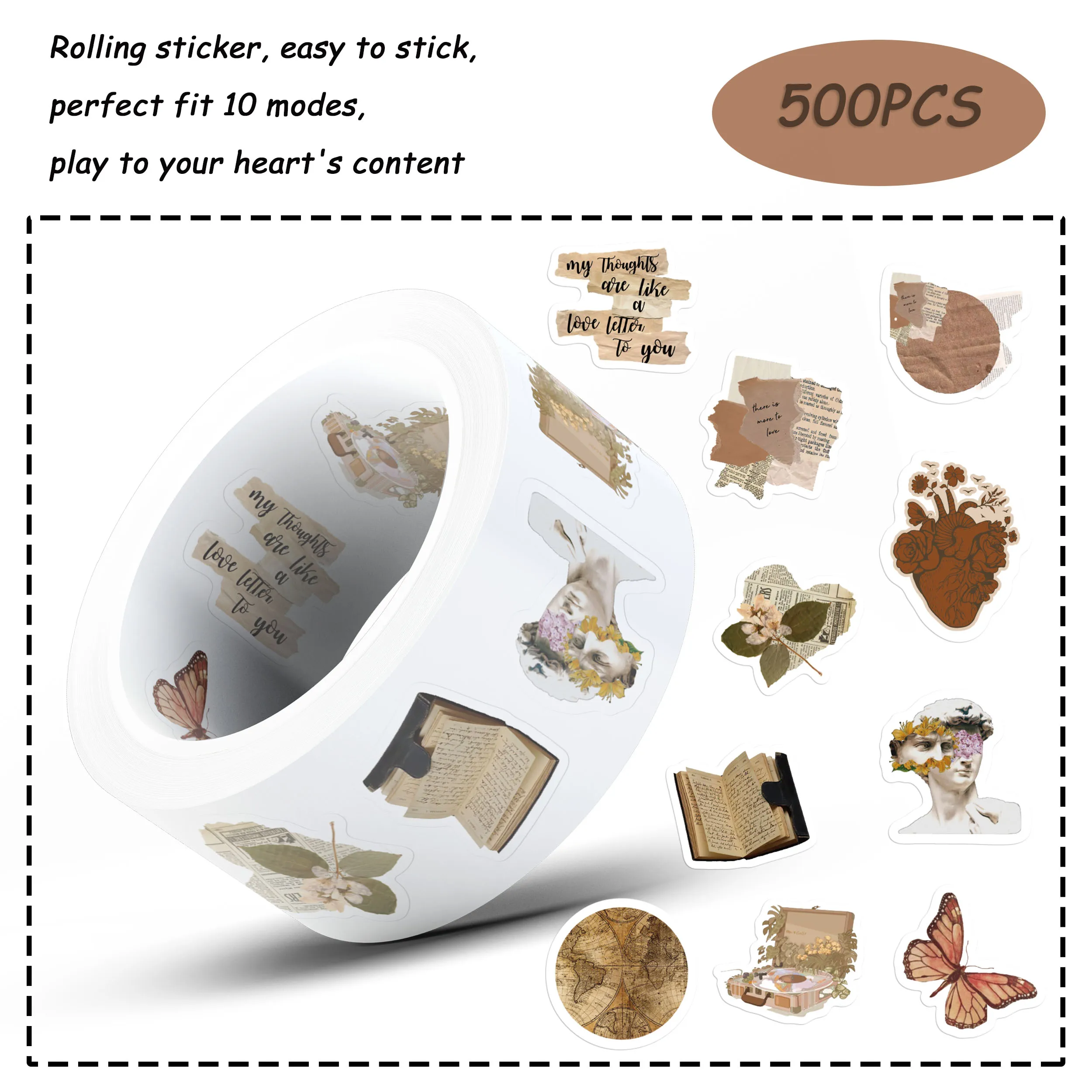 500PCS Vintage Roll Stickers Retro Style Graffiti Decals For Laptop Luggage Phone Case DIY Cartoon Toy Stickers Creative Gifts
500PCS Vintage Roll Stickers Retro Style Graffiti Decals For Laptop Luggage Phone Case DIY Cartoon Toy Stickers Creative Gifts