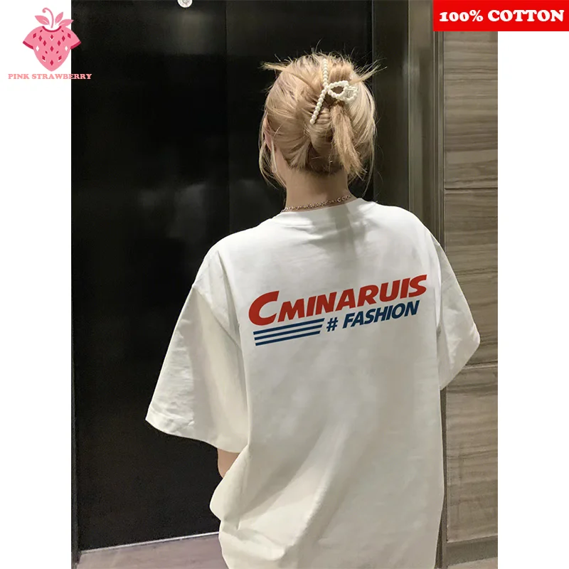 American White Short sleeved T-shirt Women's Summer 2025 New 100% Cotton Round neck Letter Print T-shirt Y2k Top Female clothing
American White Short sleeved T-shirt Women's Summer 2025 New 100% Cotton Round neck Letter Print T-shirt Y2k Top Female clothing