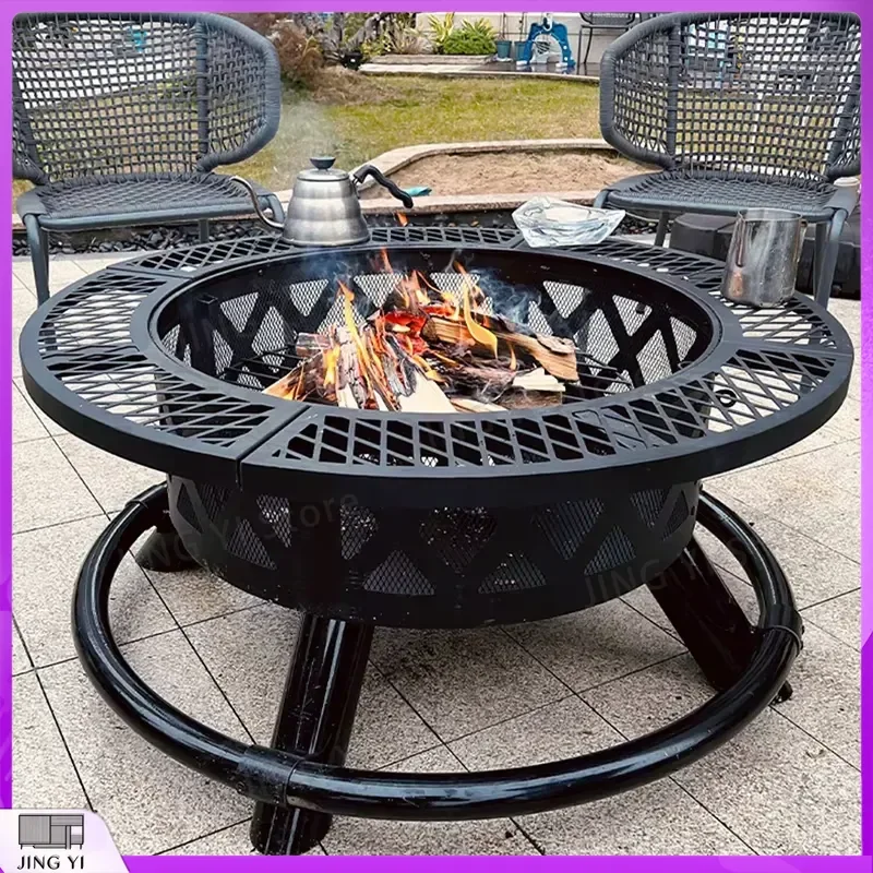 Charcoal Grill and Patio Heater 2 in 1 Heavy Duty Outdoor BBQ Grill with Wheels Fire Pit for 8-10 People Black Steel BBQ
Charcoal Grill and Patio Heater 2 in 1 Heavy Duty Outdoor BBQ Grill with Wheels Fire Pit for 8-10 People Black Steel BBQ