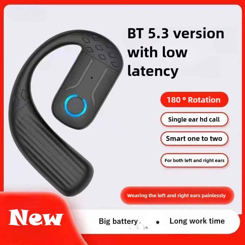 Wireless Earhook Bluetooth Headset Single Speaker HD Call Noise Cancelling Rotatable Long Battery Life
Wireless Earhook Bluetooth Headset Single Speaker HD Call Noise Cancelling Rotatable Long Battery Life