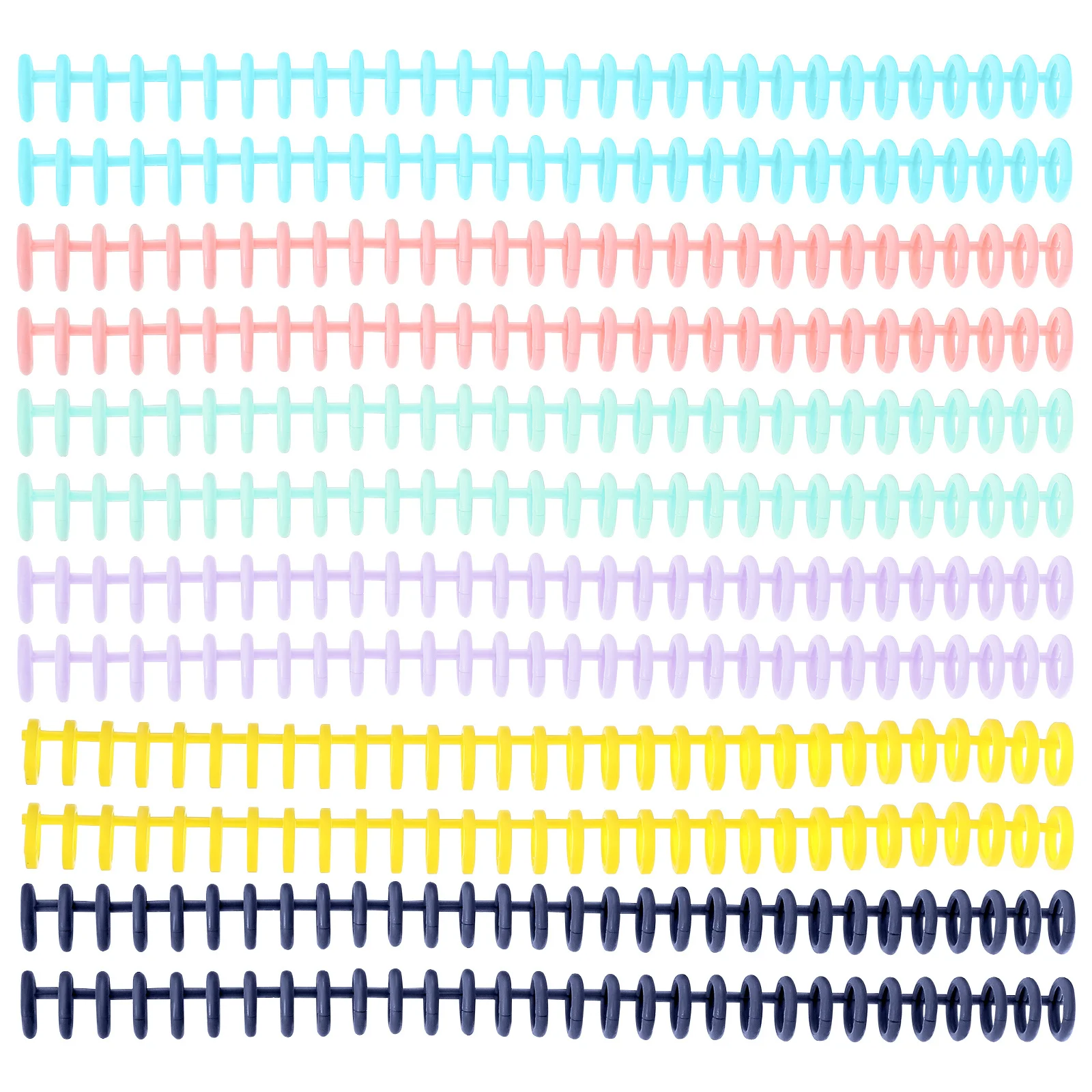 12pcs Plastic Binding Strips 30 Rings Adjustable For Diy Notebook Binding Spines Open Close Binder Mechanism Replacement
12pcs Plastic Binding Strips 30 Rings Adjustable For Diy Notebook Binding Spines Open Close Binder Mechanism Replacement