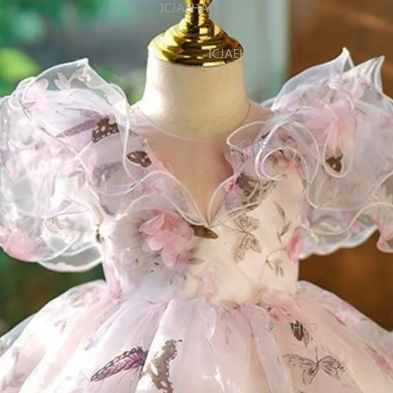 Children Girls Formal Gown Kids Elegant Host Piano Performance Pageant Costume Dress Clothes Flower Pink-purple Tutu Princess
Children Girls Formal Gown Kids Elegant Host Piano Performance Pageant Costume Dress Clothes Flower Pink-purple Tutu Princess