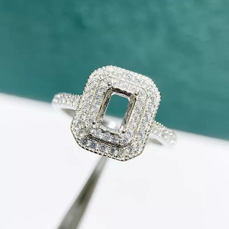 MeiBaPJ 4mm*6mm Rectangle Stone 925 Sterling Silver Fashion Zircons Rings Holder DIY Empty Support for Women Fine Charm Jewelry
MeiBaPJ 4mm*6mm Rectangle Stone 925 Sterling Silver Fashion Zircons Rings Holder DIY Empty Support for Women Fine Charm Jewelry