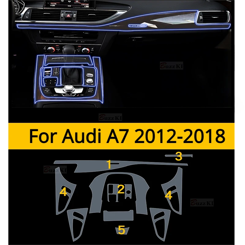 For Audi A7 2012-2018 TPU Transparent Protection Anti-scratch Film Interior Sticker Central Control Gear Dashboard Door Panel
For Audi A7 2012-2018 TPU Transparent Protection Anti-scratch Film Interior Sticker Central Control Gear Dashboard Door Panel