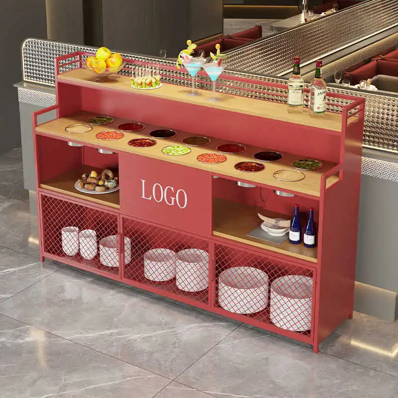 Hot pot restaurant buffet seasoning table Malatang commercial wrought iron multi-layer buffet small material table dipping table
Hot pot restaurant buffet seasoning table Malatang commercial wrought iron multi-layer buffet small material table dipping table