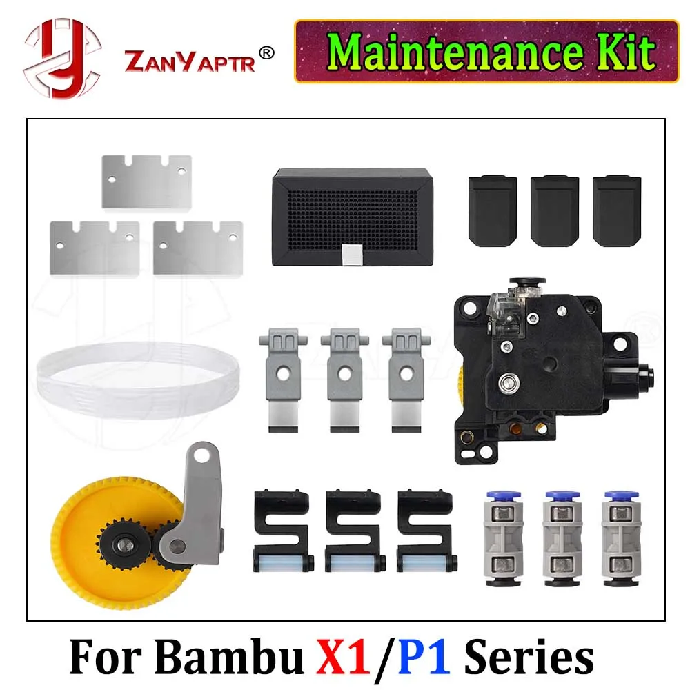 Для Bambu Lab X1/P1 серии детали принтера комплект aintenance запасные части очиститель экструдер шестерня экструдер блок нить втулка
Для Bambu Lab X1/P1 серии детали принтера комплект aintenance запасные части очиститель экструдер шестерня экструдер блок нить втулка