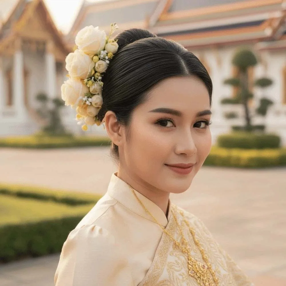 Handmade Sweet Flowers Hairpin Rose Thai Style Rose Hair Comb Cloth Floral Headwear Chignon Hair Clips Banquet
Handmade Sweet Flowers Hairpin Rose Thai Style Rose Hair Comb Cloth Floral Headwear Chignon Hair Clips Banquet