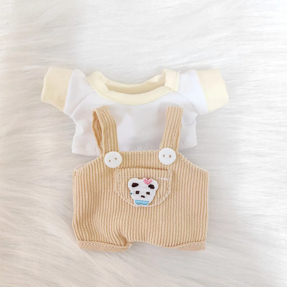 17cm Mini Plush Doll Clothing Labubu Doll Clothing Accessories Strap Pants T-shirt Set
17cm Mini Plush Doll Clothing Labubu Doll Clothing Accessories Strap Pants T-shirt Set