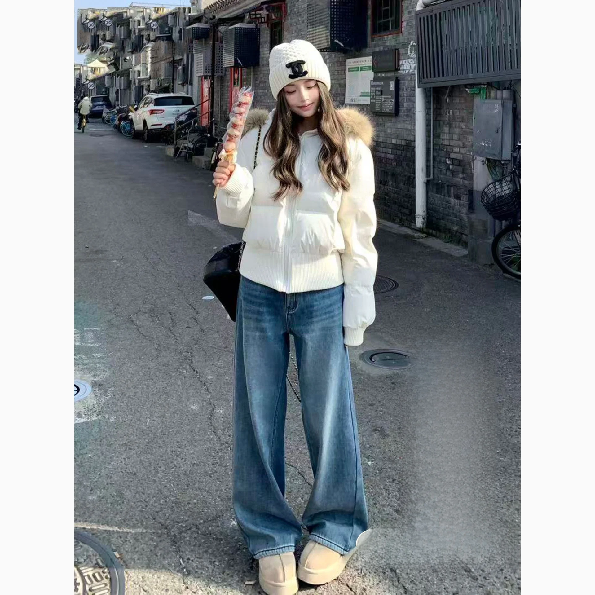 Ретро Американский Fce Lined Thi Прямые джинсы с высокой талией Женские осенне-зимние свободные утягивающие широкие брюки длиной до пола
Ретро Американский Fce Lined Thi Прямые джинсы с высокой талией Женские осенне-зимние свободные утягивающие широкие брюки длиной до пола