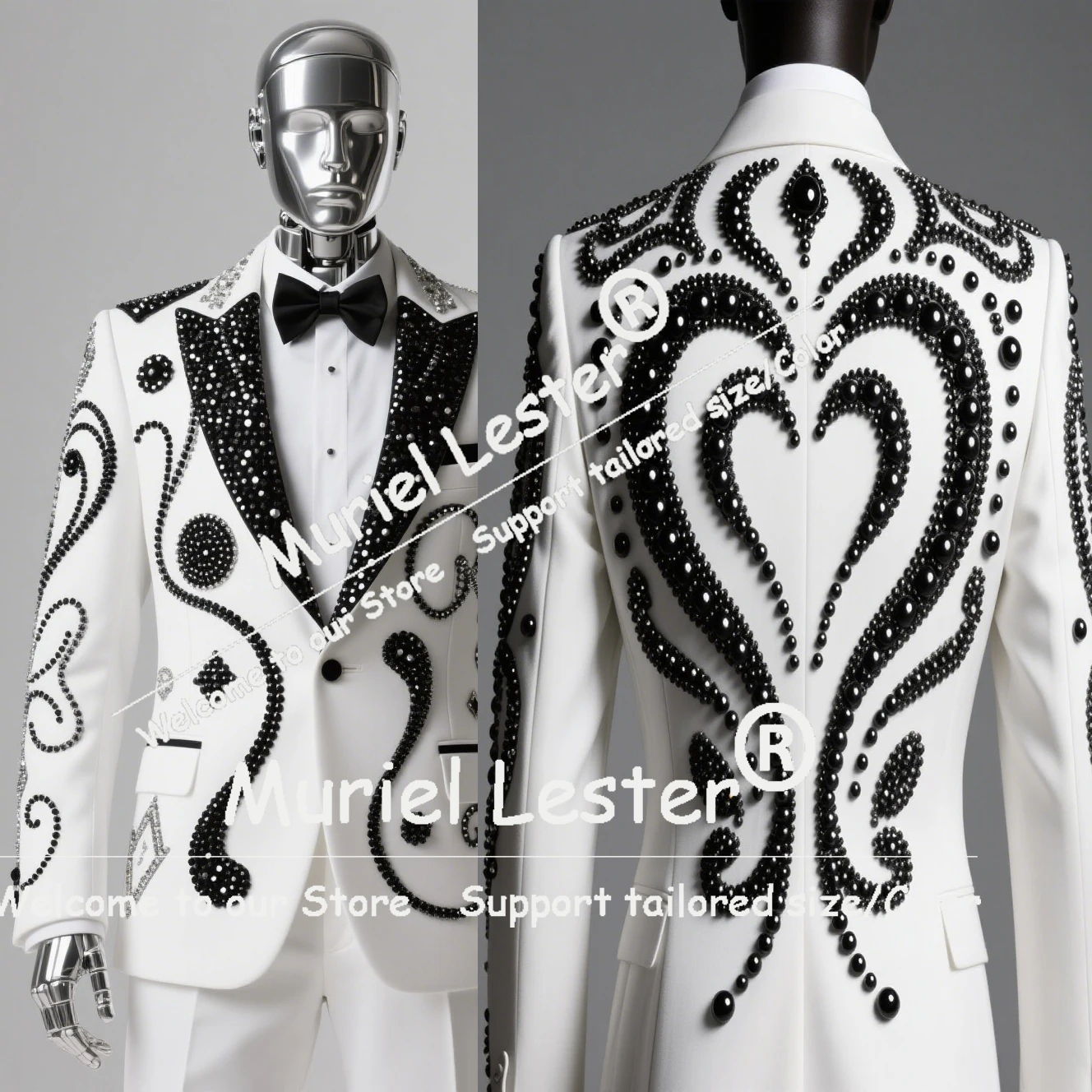 Эксклюзивный дизайн, костюм с жемчугом и бисером, наряд для мужчин, приталенный костюм с блестящими лацканами и блестками, пиджаки для жениха, индивидуальный заказ, 2-секционный смокинг для выпускного вечера
Эксклюзивный дизайн, костюм с жемчугом и бисером, наряд для мужчин, приталенный костюм с блестящими лацканами и блестками, пиджаки для жениха, индивидуальный заказ, 2-секционный смокинг для выпускного вечера