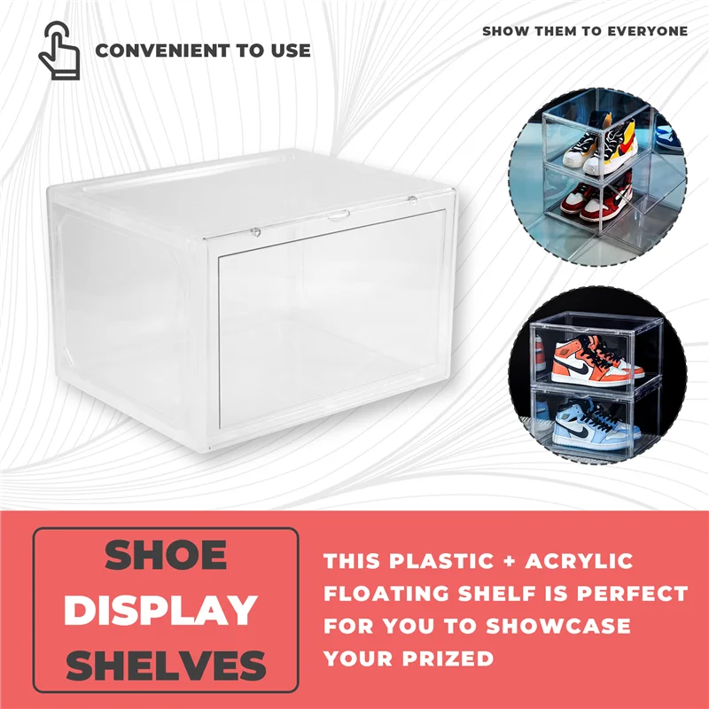 D9-Magnetic Suction Sneaker Storage Box Transparent Basketball Shoes Shoe Box Collection Display Shoe Cabinet
D9-Magnetic Suction Sneaker Storage Box Transparent Basketball Shoes Shoe Box Collection Display Shoe Cabinet
