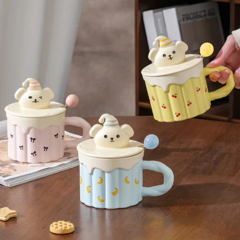 400ML Korean Style Ceramic Cake Coffee Mug with Lid Spoon Cute Dog Design Delicate Afternoon Tea Cup Perfect Gift Send To Friend
400ML Korean Style Ceramic Cake Coffee Mug with Lid Spoon Cute Dog Design Delicate Afternoon Tea Cup Perfect Gift Send To Friend