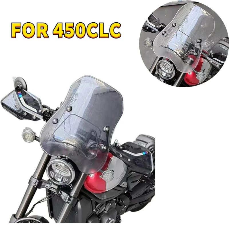 Motorcycle 450CLC Windshield Extension Windscreen Wind Deflector Accessories With Bracket For CFMOTO CLC450 450CL-C CF400-10
Motorcycle 450CLC Windshield Extension Windscreen Wind Deflector Accessories With Bracket For CFMOTO CLC450 450CL-C CF400-10