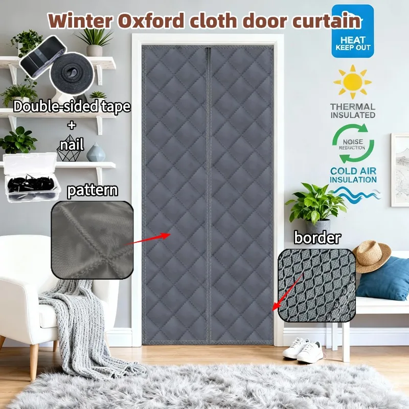 Gray winter warm screen door Oxford cloth magnetic suction automatic closure, cold proof and warm without punching installation
Gray winter warm screen door Oxford cloth magnetic suction automatic closure, cold proof and warm without punching installation