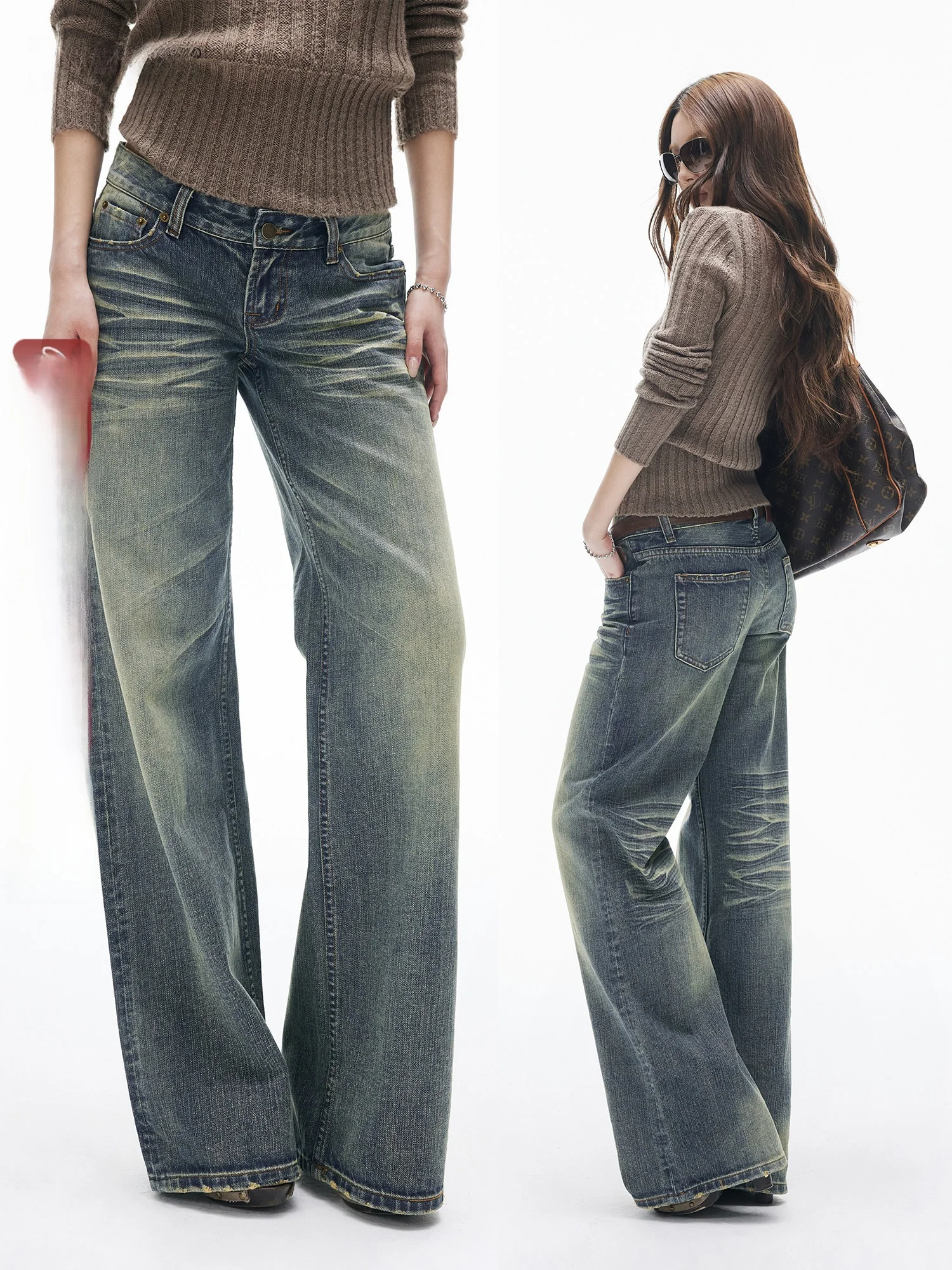 Classic Straight Leg Jeans Cotton No Stretch Bamboo Texture Mud Yellow Washed Casual Low Waist Zipper Closure Blue Denim
Classic Straight Leg Jeans Cotton No Stretch Bamboo Texture Mud Yellow Washed Casual Low Waist Zipper Closure Blue Denim